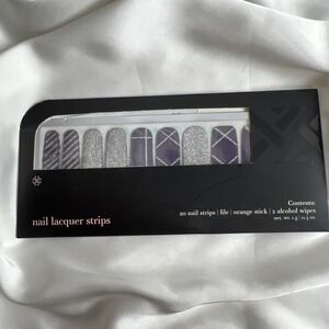 Jamberry 20‎ Nail Lacquer Strips Purple & Silver Sparkle